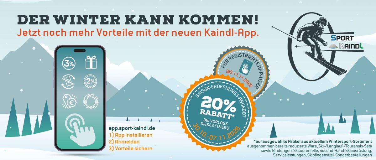 Winteraktion vom 30.10.2026 bis 7.10.2026 - für registrierte App User verlängert bis zum 11.11.2026